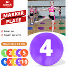 SPEEDS Flat Disc Marker Penanda Olahraga Sepak Bola Futsal 1 set Lengkap Agility Training Marker 005-6