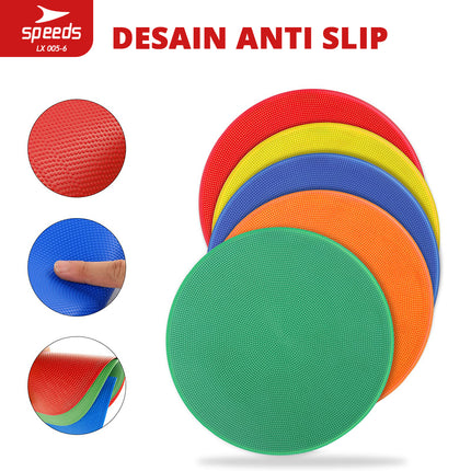 SPEEDS Flat Disc Marker Penanda Olahraga Sepak Bola Futsal 1 set Lengkap Agility Training Marker 005-6