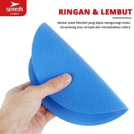 SPEEDS Flat Disc Marker Penanda Olahraga Sepak Bola Futsal 1 set Lengkap Agility Training Marker 005-6