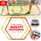 SPEEDS Hexagonal Agility Football Futsal Sports 56cm 50cm 40cm Portable Footwork Agility Training LX 005-9