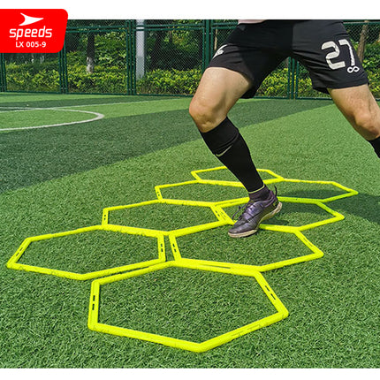 SPEEDS Hexagonal Agility Football Futsal Sports 56cm 50cm 40cm Portable Footwork Agility Training LX 005-9