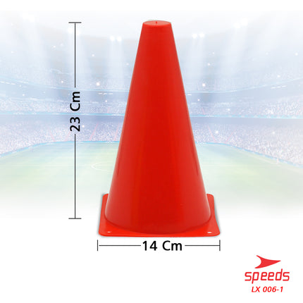 SPEEDS Cone Kerucut Marker Latihan Olahraga Futsal Skate Sepak Bola 23Cm 006-1