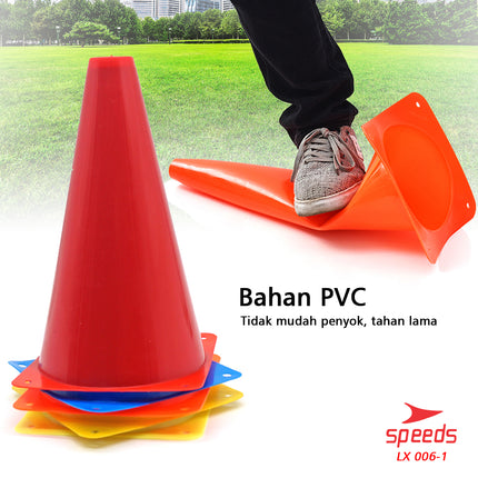 SPEEDS Cone Kerucut Marker Latihan Olahraga Futsal Skate Sepak Bola 23Cm 006-1