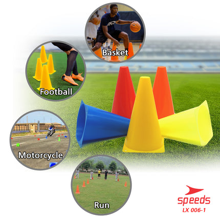 SPEEDS Cone Kerucut Marker Latihan Olahraga Futsal Skate Sepak Bola 23Cm 006-1