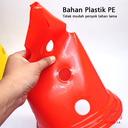 SPEEDS Cone Kerucut Marker Lapangan Latihan Olahraga Sepak Bola Futsal Uk.28.5 cm 006-14
