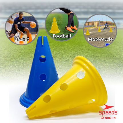 SPEEDS Cone Kerucut Marker Lapangan Latihan Olahraga Sepak Bola Futsal Uk.28.5 cm 006-14