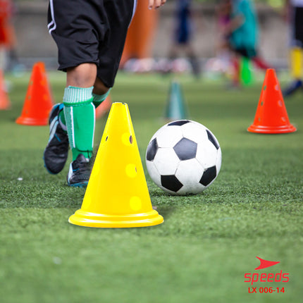 SPEEDS Cone Kerucut Marker Lapangan Latihan Olahraga Sepak Bola Futsal Uk.28.5 cm 006-14