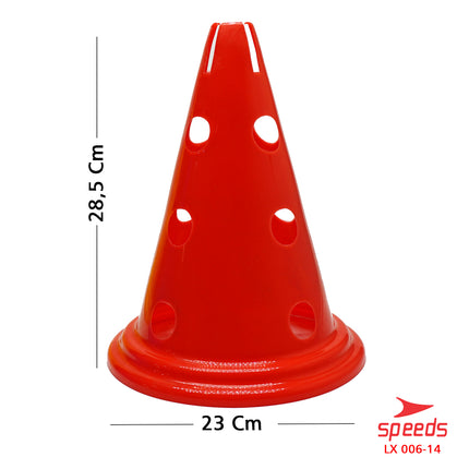SPEEDS Cone Kerucut Marker Lapangan Latihan Olahraga Sepak Bola Futsal Uk.28.5 cm 006-14