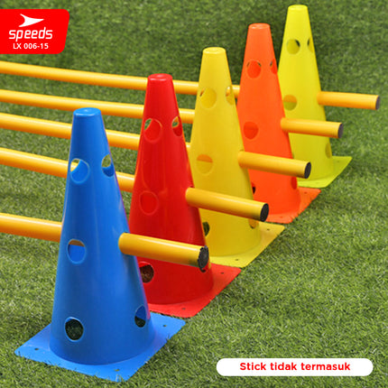 SPEEDS Cone Sepak Bola 23cm Kerucut Penanda Sepak Bola Olahraga Futsal Berlubang 006-15
