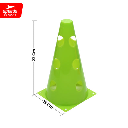 SPEEDS Cone Sepak Bola 23cm Kerucut Penanda Sepak Bola Olahraga Futsal Berlubang 006-15