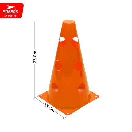 SPEEDS Cone Sepak Bola 23cm Kerucut Penanda Sepak Bola Olahraga Futsal Berlubang 006-15