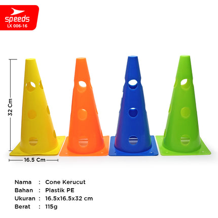 SPEEDS Sport Marker Cones, 32cm, Perforated Model 006-16