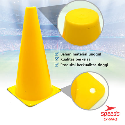 SPEEDS Cone Cones Kerucut Kecil Penanda Jalan Latihan Olahraga LX006-2 32Cm