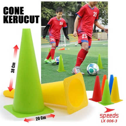 SPEEDS Cone Small Cones Ball Marker 38Cm Slalom Skate Basket LX 006-3