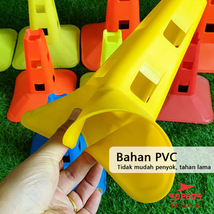 SPEEDS Cone Kerucut Marker Sepak Bola Latihan Olahraga Futsal Skate Sepak Bola 23Cm 006-6