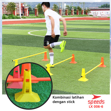 SPEEDS Cone Kerucut Marker Sepak Bola Latihan Olahraga Futsal Skate Sepak Bola 23Cm 006-6