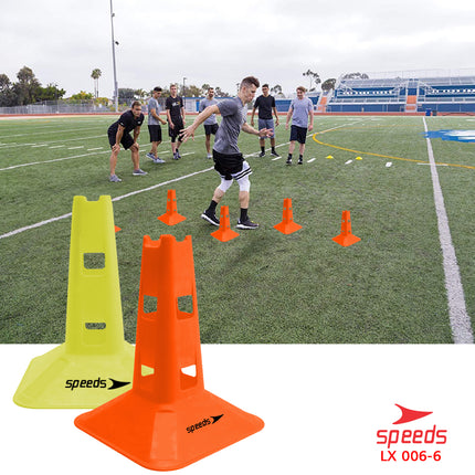 SPEEDS Cone Kerucut Marker Sepak Bola Latihan Olahraga Futsal Skate Sepak Bola 23Cm 006-6