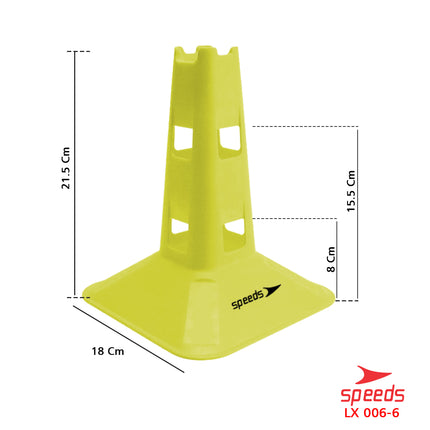 SPEEDS Cone Kerucut Marker Sepak Bola Latihan Olahraga Futsal Skate Sepak Bola 23Cm 006-6