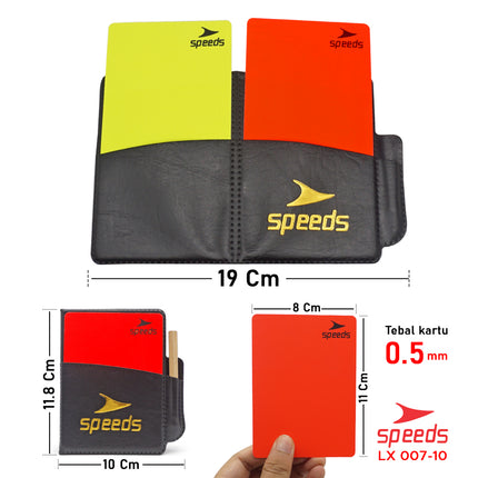 SPEEDS Kartu Wasit Sepakbola Futsal football bola kaki lapangan 007-10