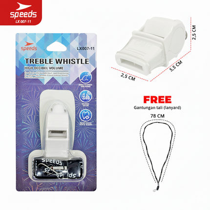 SPEEDS Peluit Wasit Pluit Treble Whistle 120db Olahraga Periwitan Sport Outdoor + Lanyard 007-11