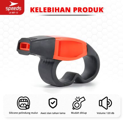 SPEEDS Peluit Wasit Pluit Treble Whistle Olahraga Periwitan Sport 120db Handle Grip Jari Anti Slip 007-13