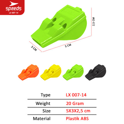 SPEEDS Peluit Wasit Pluit Treble Whistle Olahraga Periwitan Sport 120db Kecil Ringan 007-14