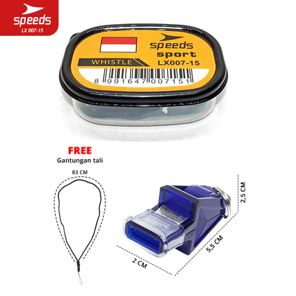 SPEEDS Peluit Wasit Pluit Treble Whistle Olahraga Periwitan Sport 120db + Lanyard Tali Linesman 007-15