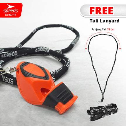 SPEEDS Peluit Wasit Pluit Treble Whistle Olahraga Periwitan Sport Referee Hakim Garis 120db Lanyard Tali 007-17