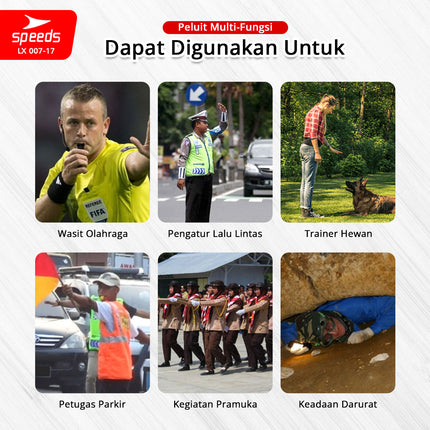 SPEEDS Peluit Wasit Pluit Treble Whistle Olahraga Periwitan Sport Referee Hakim Garis 120db Lanyard Tali 007-17