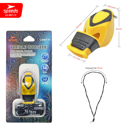 SPEEDS Peluit Wasit Pluit Treble Whistle Olahraga Periwitan Sport Referee Hakim Garis 120db Lanyard Tali 007-17