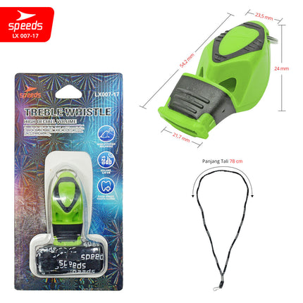 SPEEDS Peluit Wasit Pluit Treble Whistle Olahraga Periwitan Sport Referee Hakim Garis 120db Lanyard Tali 007-17
