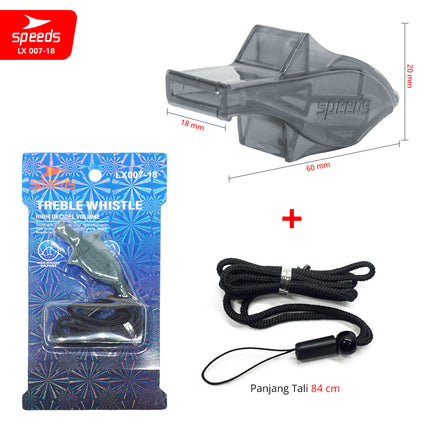 SPEEDS Peluit Wasit Pluit Treble Whistle Olahraga Periwitan Sport Referee Judge 120db Lanyard Gantungan Tali 007-18