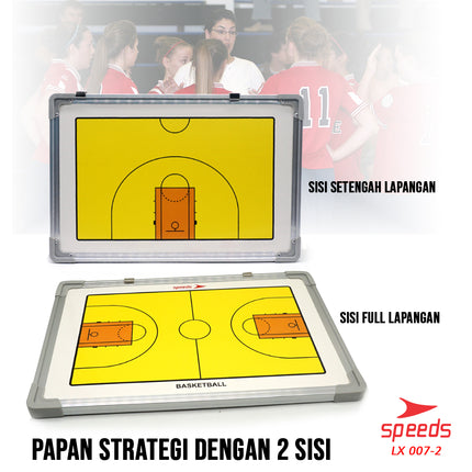 SPEEDS Papan Strategi Taktik Pelatih Basket BasketBall Coach Board Magnetic 007-2