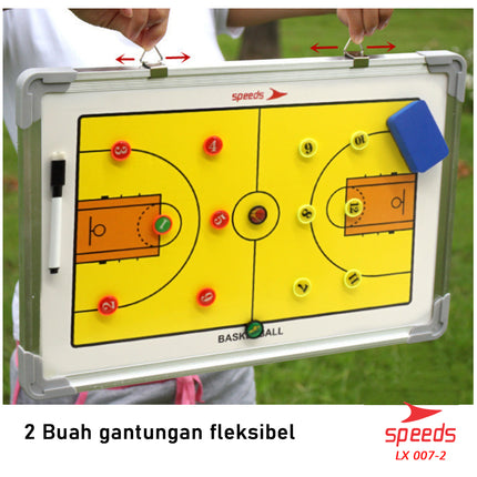 SPEEDS Papan Strategi Taktik Pelatih Basket BasketBall Coach Board Magnetic 007-2
