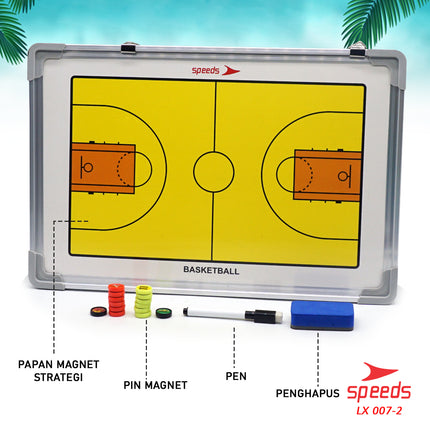 SPEEDS Papan Strategi Taktik Pelatih Basket BasketBall Coach Board Magnetic 007-2