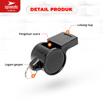 SPEEDS Peluit Wasit Pluit Treble Whistle Olahraga Periwitan Lantang Sport 120db Lanyard Tali 007-20