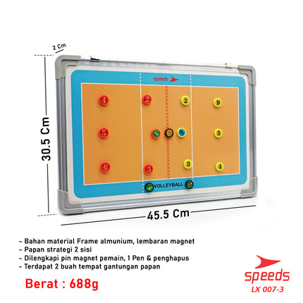 SPEEDS Papan Strategi Pelatih Taktik Team Bola Voli Coach Volley Ball Board Game Olahraga 007-3