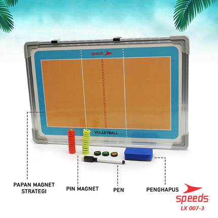 SPEEDS Papan Strategi Pelatih Taktik Team Bola Voli Coach Volley Ball Board Game Olahraga 007-3