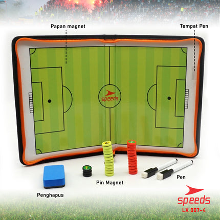 SPEEDS Papan book latihan football strategi COACH BOARD strategi football board pelatih 007-4