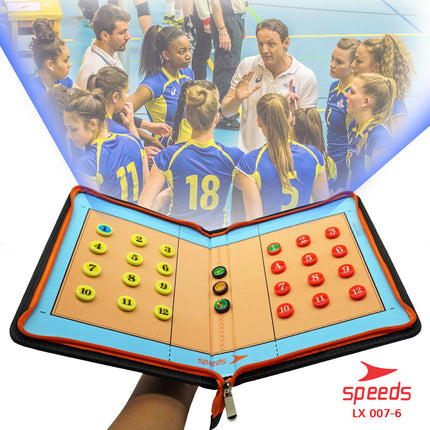 SPEEDS Papan Coach Book Strategi Volleyball Coach Board Magnetic 007-6