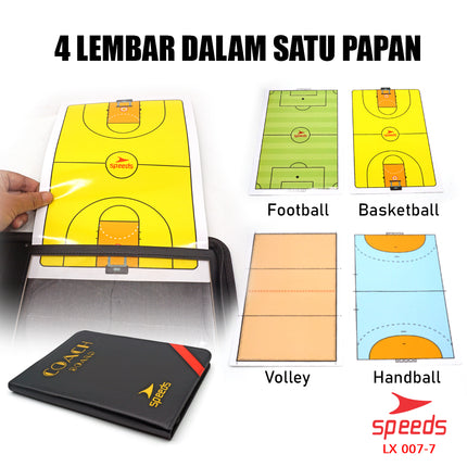 SPEEDS Papan Strategi Taktik Pelatih Basket BasketBall Volleyball Coach Board Magnetic 007-7