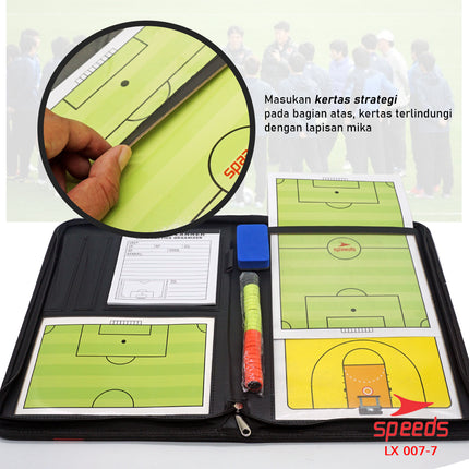 SPEEDS Papan Strategi Taktik Pelatih Basket BasketBall Volleyball Coach Board Magnetic 007-7