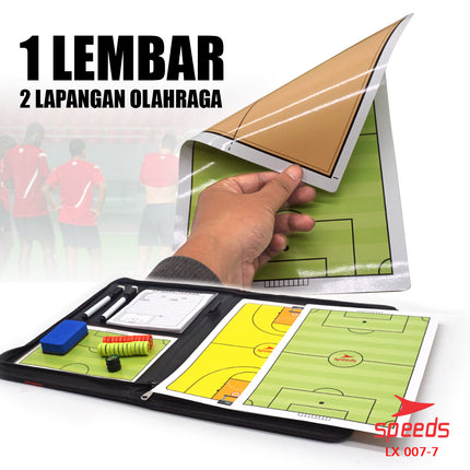 SPEEDS Papan Strategi Taktik Pelatih Basket BasketBall Volleyball Coach Board Magnetic 007-7