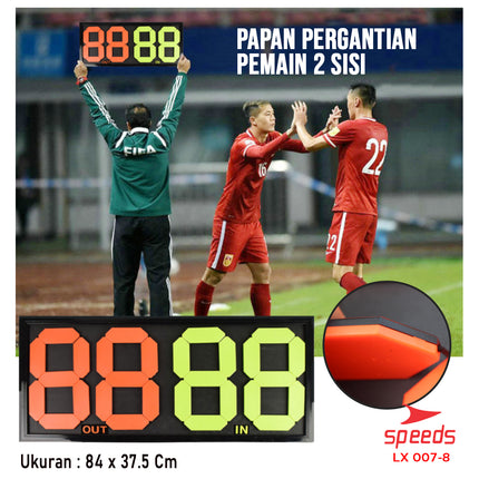 SPEEDS Papan Pergantian pemain Sepak bola Exchange Board Futsal In Out 007-8