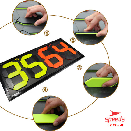 SPEEDS Papan Pergantian pemain Sepak bola Exchange Board Futsal In Out 007-8