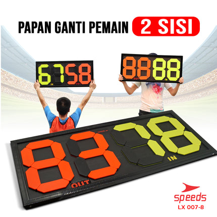 SPEEDS Papan Pergantian pemain Sepak bola Exchange Board Futsal In Out 007-8