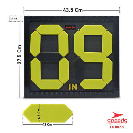 SPEEDS Papan Score Pergantian pemain Sepak Bola Futsal Exchange Board 007-9