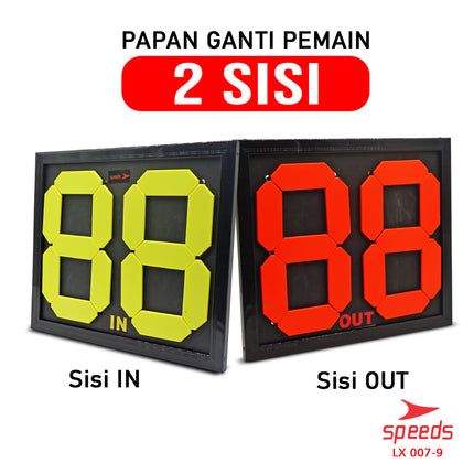 SPEEDS Papan Score Pergantian pemain Sepak Bola Futsal Exchange Board 007-9