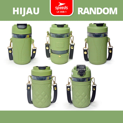 SPEEDS Botol Minum Tumbler Glass Kaca Tumbler Termos Air Panas Mini Botol Minum Portabel 008-1