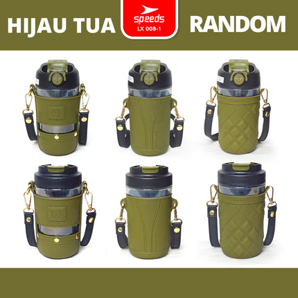 SPEEDS Botol Minum Tumbler Glass Kaca Tumbler Termos Air Panas Mini Botol Minum Portabel 008-1